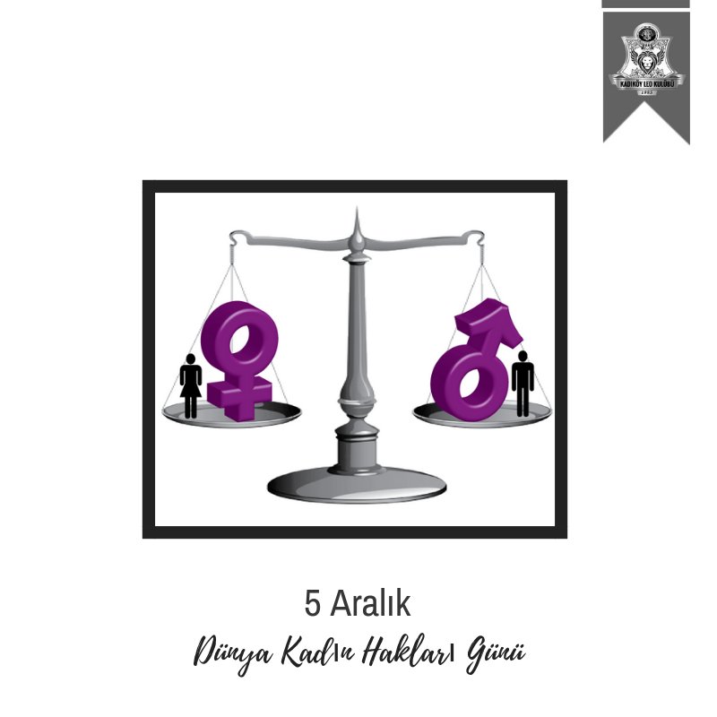 Türkiye'de Kadın Hakları Günü, Mustafa Kemal Atatürk'ün öncülüğünde bütün dünya ülkelerinden önce 5 Aralık 1934 tarihinde Türk Kadınına "Seçme ve Seçilme Hakkı" tanınmıştır. 
5 Aralık Kadın Hakları Hakları Günü Kutlu Olsun! 💪🏼🤗🦁 #kadıköyleokulübü #118yleo