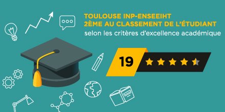 INP_N7's tweet image. Palmarès des écoles d'ingénieurs 2019 @letudiant 
L'N7 se place en deuxième position selon les critères d'excellence académique. letudiant.fr/palmares/palma…