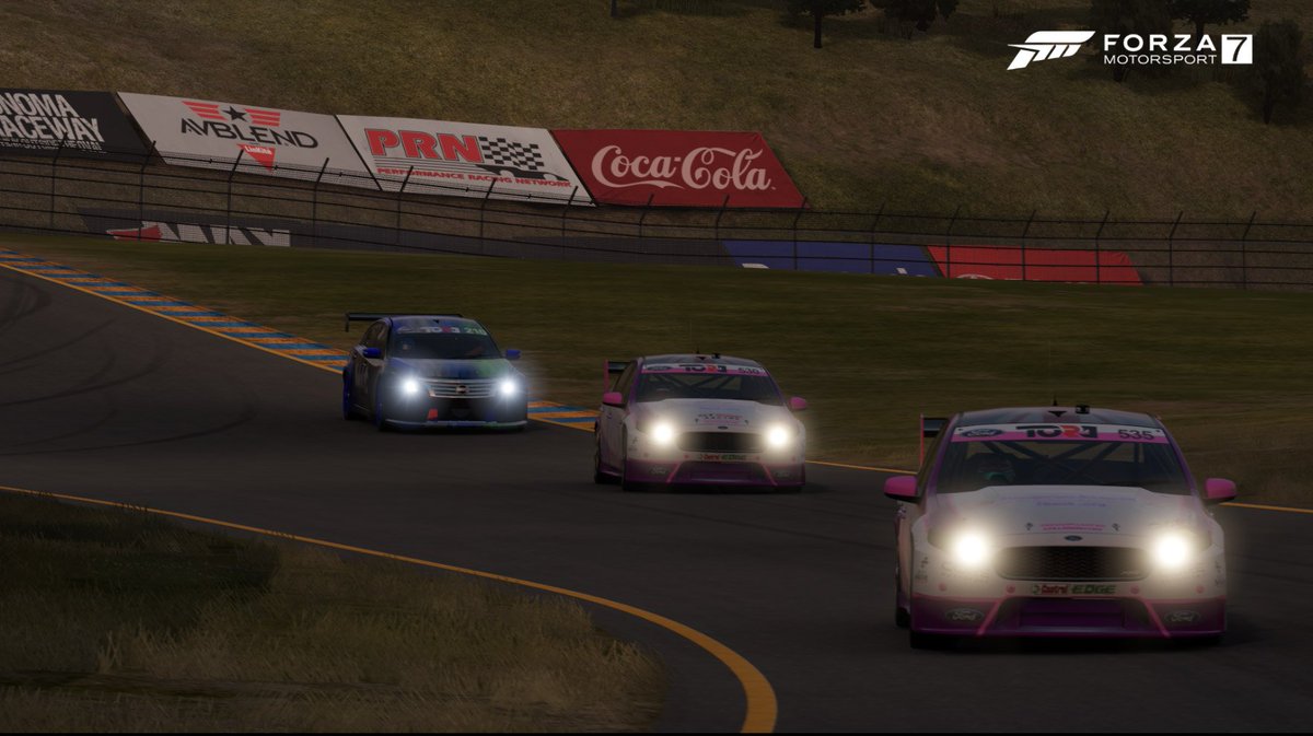 ViolentPandaRac's tweet photo. No #podium for us last night, but same as normal, brilliant close racing between all the teams taking part, and a laugh too. @toraonlinemedia #Tora #xbox #xboxone #Forza7 #Forza #forzamotorsport #v8sc #sonoma #simracing https://t.co/qS2rPI3LS4