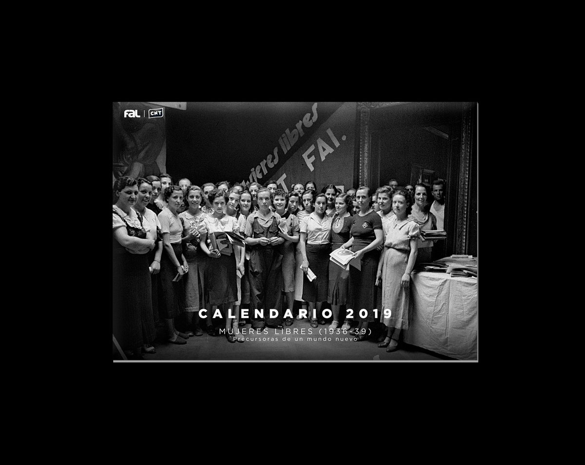 SanchoSomalo's tweet photo. No me resisto a hacer un spoiler de mi último curro. Dentro de nada ya se va a anunciar y vais a poder compraros y regalar esta joyita de calendario que recoge la expo de #MujeresLibres organizada por la @fal este año pasado y que sigue recorriendo la península. 
#OsVaAEncantar https://t.co/yf58b7tJnl