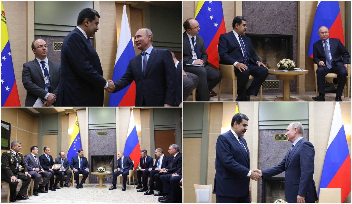 teleSURtv's tweet photo. #ÚLTIMOMINUTO | Presidente de #Venezuela🇻🇪, @NicolasMaduro, es recibido por su homólogo ruso, Vladimir Putin, para revisar agenda de cooperación bilateral en Moscú🇷🇺 #ENFOTOS📷 https://t.co/vB2y8XVfOf