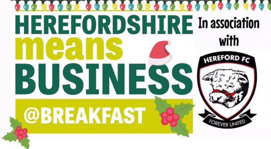 Herefordshire Means Business (@hfdmeansbiz) on Twitter photo Join us for FREE Christmas Business Networking at Herefordshire Means Business @ Breakfast with our partners <a href="/HerefordFC/">HerefordFC</a> on 13th December. Christmas jumpers may be worn with donations to <a href="/hfdhomeless/">Hereford Homeless Support</a> #hmbiz #MarchesHour eventbrite.co.uk/e/herefordshirβ¦ Join us for FREE Christmas Business Networking at Herefordshire Means Business @ Breakfast with our partners <a href="/HerefordFC/">HerefordFC</a> on 13th December. Christmas jumpers may be worn with donations to <a href="/hfdhomeless/">Hereford Homeless Support</a> #hmbiz #MarchesHour eventbrite.co.uk/e/herefordshirβ¦
