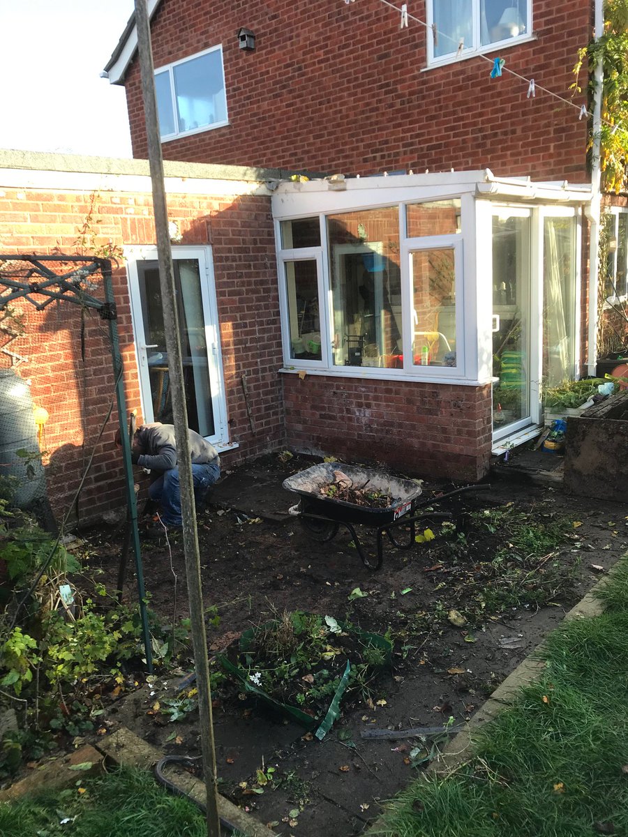 Fusion_Windows's tweet image. Removal of a small sunroom to make way for a larger conservatory