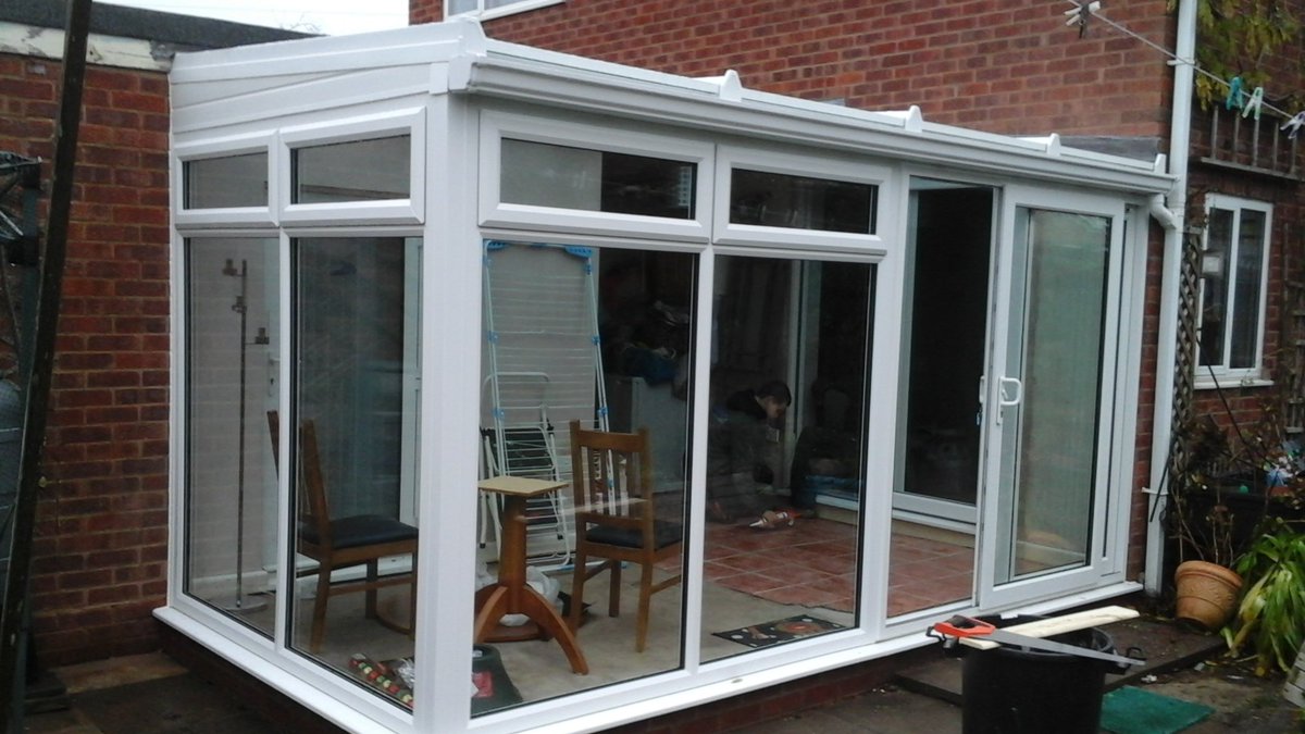 Fusion_Windows's tweet image. Removal of a small sunroom to make way for a larger conservatory