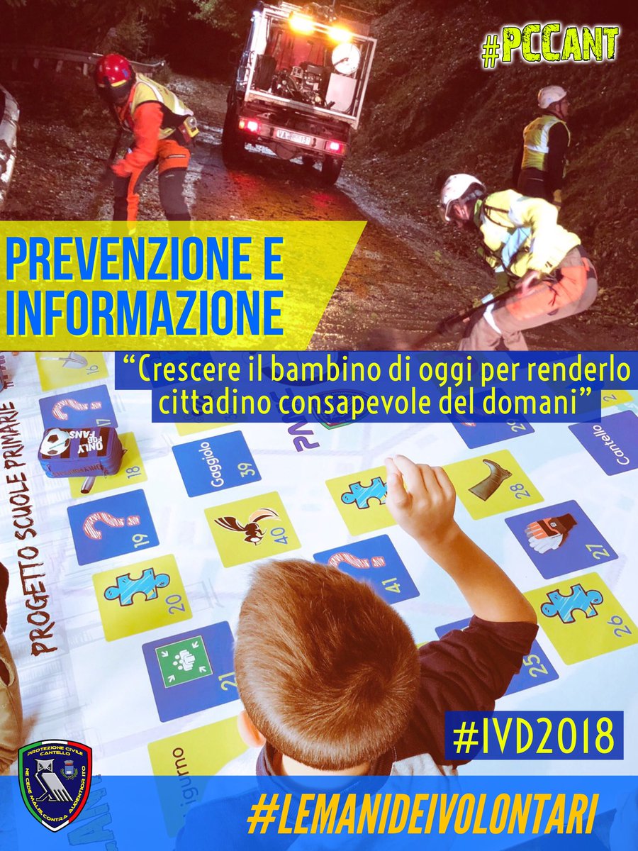 PCCantello's tweet photo. <<⚪️ #PCCANT-INFO⚪>>🙋‍♂️🙋‍♀️ #IVD2018 celebriamo anche noi la #giornatainternazionaledelvolontariato raccontando la nostra quotidianità. #lemanideivolontari a #cantello 🙌🏻🦉@DPCgov https://t.co/5Sapbqb8eW