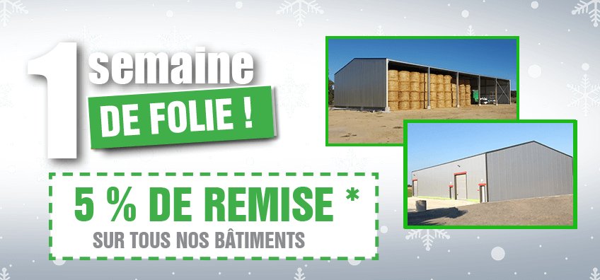 Elfratech's tweet photo. 🎁 Votre #cadeau de #Noel en avance : 5% de remise sur votre #charpente galva !

➡ Profitez-en : https://t.co/b0N0CqVwOv

*conditions sur le site.

#batiment #hangar #agricole #agritech #industriel #indutech #remise #construction #bonplan #stopaffaire #noël https://t.co/zjyPnqF3Py