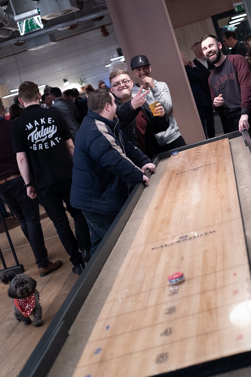 JustPRM's tweet photo. This is my favourite picture from the @McrPropSocial last week @davidlakephotog, funny and well captured image of the naughty @WeWorkUK boys at #McrPropSocial  #MakeTodayGreat #DogsofWeWork #DogsofTwitter #Manchester #property #networking #photography #composition https://t.co/HNmRnBVC5k