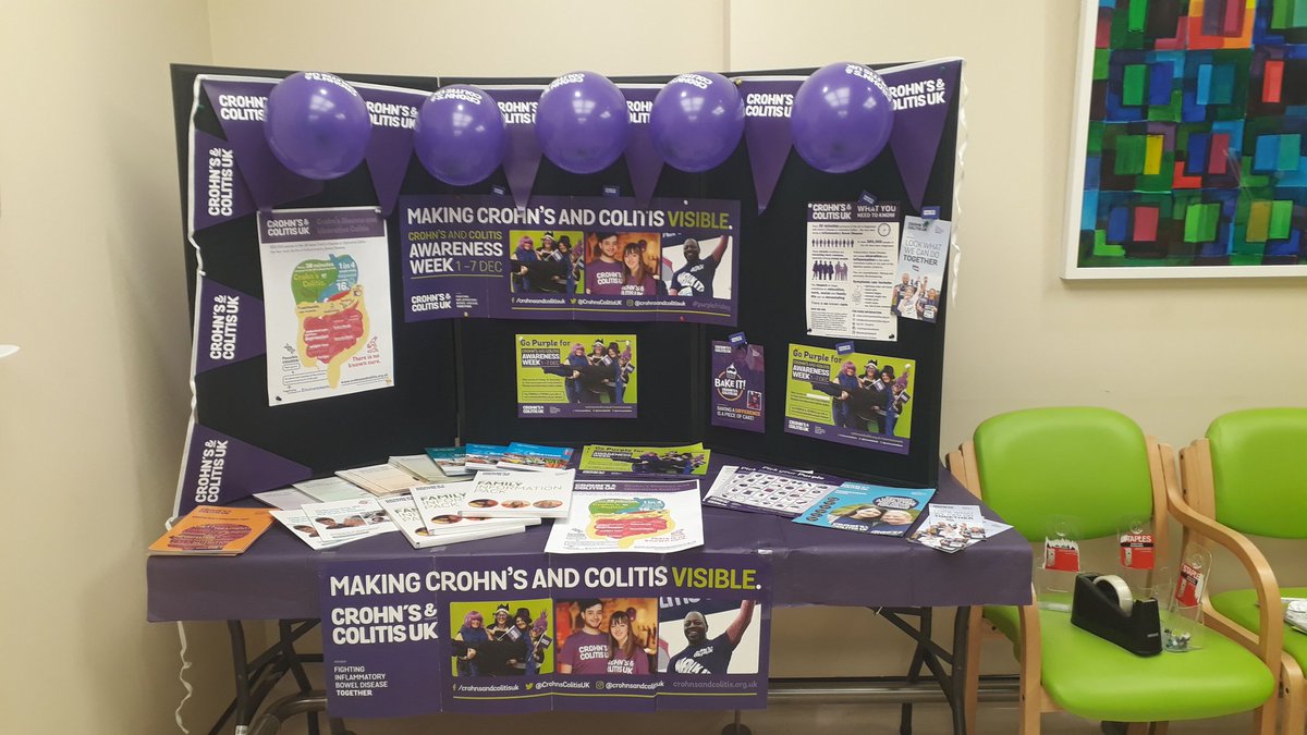 deborahmae12's tweet photo. #crohnsandcolitisuk awareness week #eastandnorthhertsnhstrust. Lister IBD nurses awareness stand and cake sale https://t.co/bfuvxF8VBI
