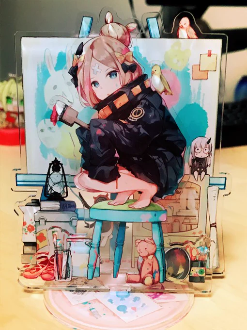 わーーこっそり作ってたアビーちゃんのアクスタが届いた!二重構造で絵を描いてる感じにしたかったんです・・・トリニティさんいつもありがとう～コミケに少し持っていくぞい
#好きを形にトリニティ 