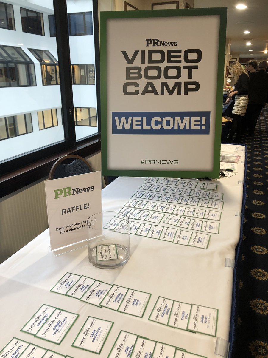 PRNews's tweet photo. Getting ready to kick off this #Video Boot Camp! #prnews https://t.co/NpIbmAeDUi
