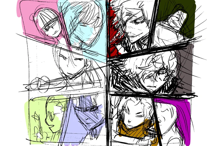 今週はカラーイラストの更新となっています。ご覧頂いた方、ありがとうございました。
本当は前回のイラストと見開きで同時に更新するつもりのイラストだったのですが、時間的に間に合わず、片ページづつの更新になりました。その時のラフと、直近… 