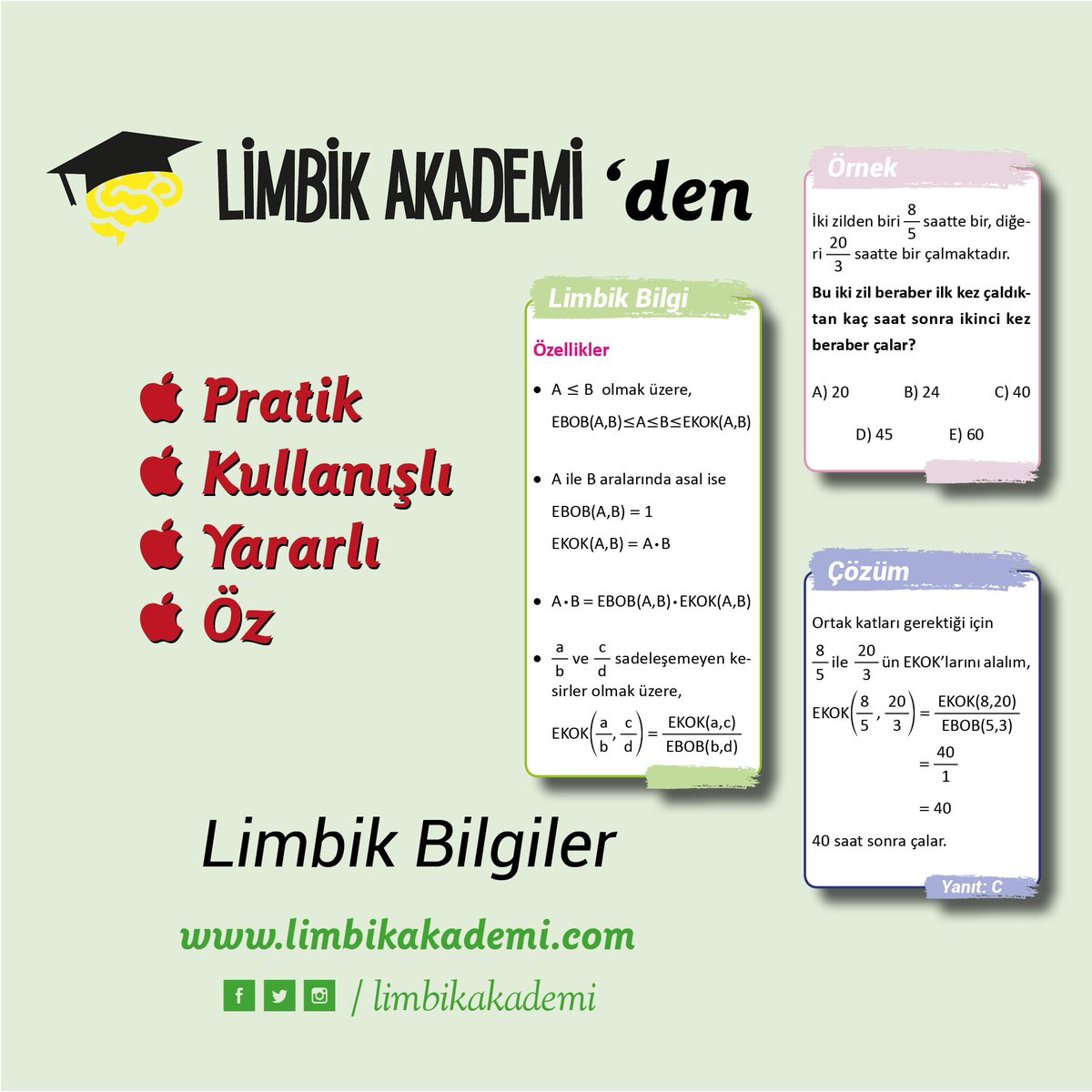 Limbik bilgilerle öğrendiklerinizi kalıcı hale getirebilirsiniz.
#yks #tyt #ayt #limbikakademi #limbikbilgiler #tytmatematik #2019tyt