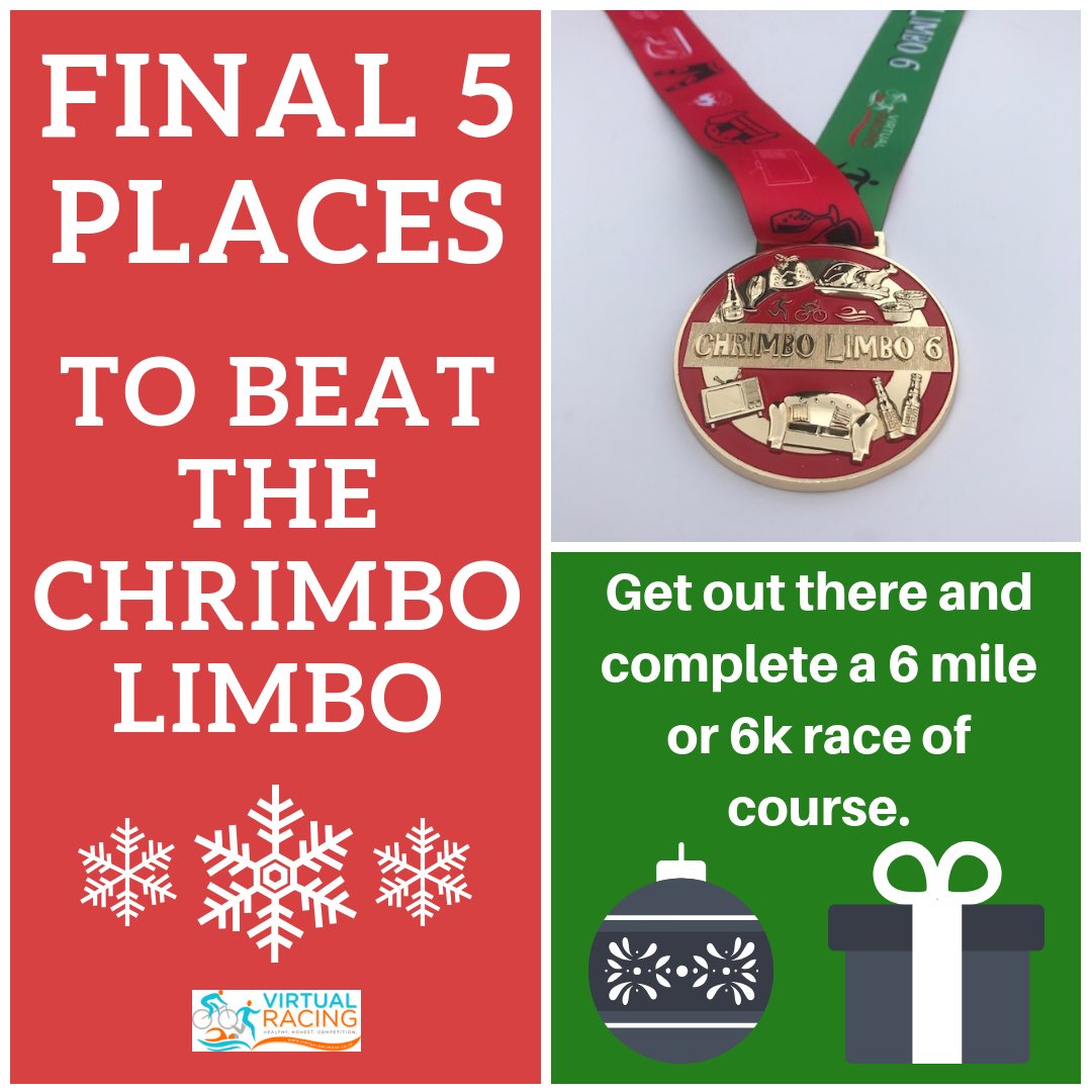 virtualracing_'s tweet photo. UPDATE****make that 3 places
**** going to be a sell out**** who wants these last places???
Beat the #chrimbolimbo
#christmasbling #runningatchristmas #ukrunners
#ukrunchat
#ukcycling #ukcyclechat
#virtualracinguk #virtualrun #virtualrunning #run #runners #runnersofinstagram https://t.co/GF7mLpgfru