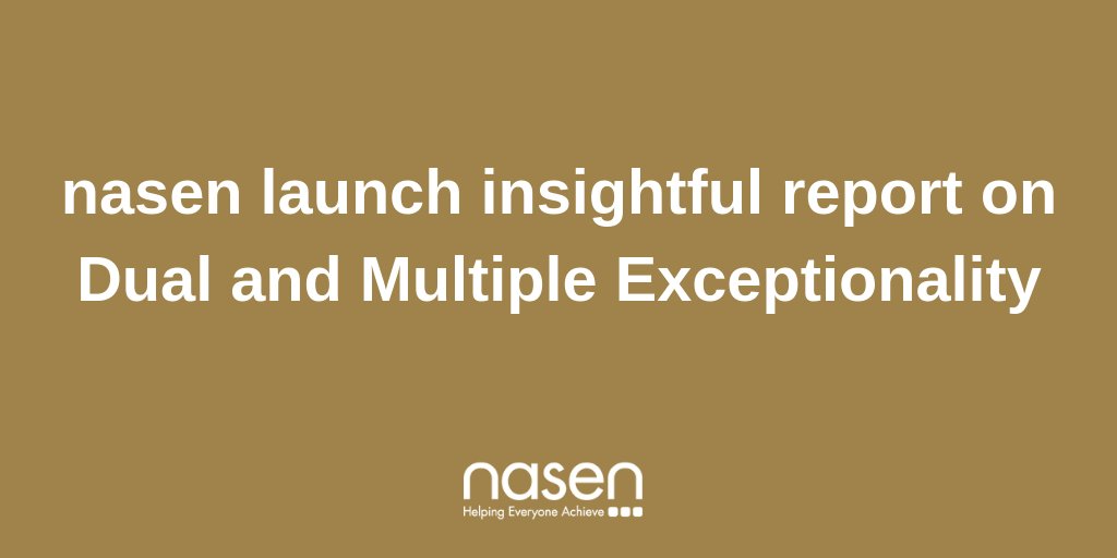 nasen_org's tweet photo. We have launched a new and insightful report, 'Dual and Multiple Exceptionality (DME),The Current State of Play', looking at the recognition, identification and support of DME in schools across England. Please read the full report and share. https://t.co/OuwIOwlLO1 #DME https://t.co/PxRgDdZ0Lo