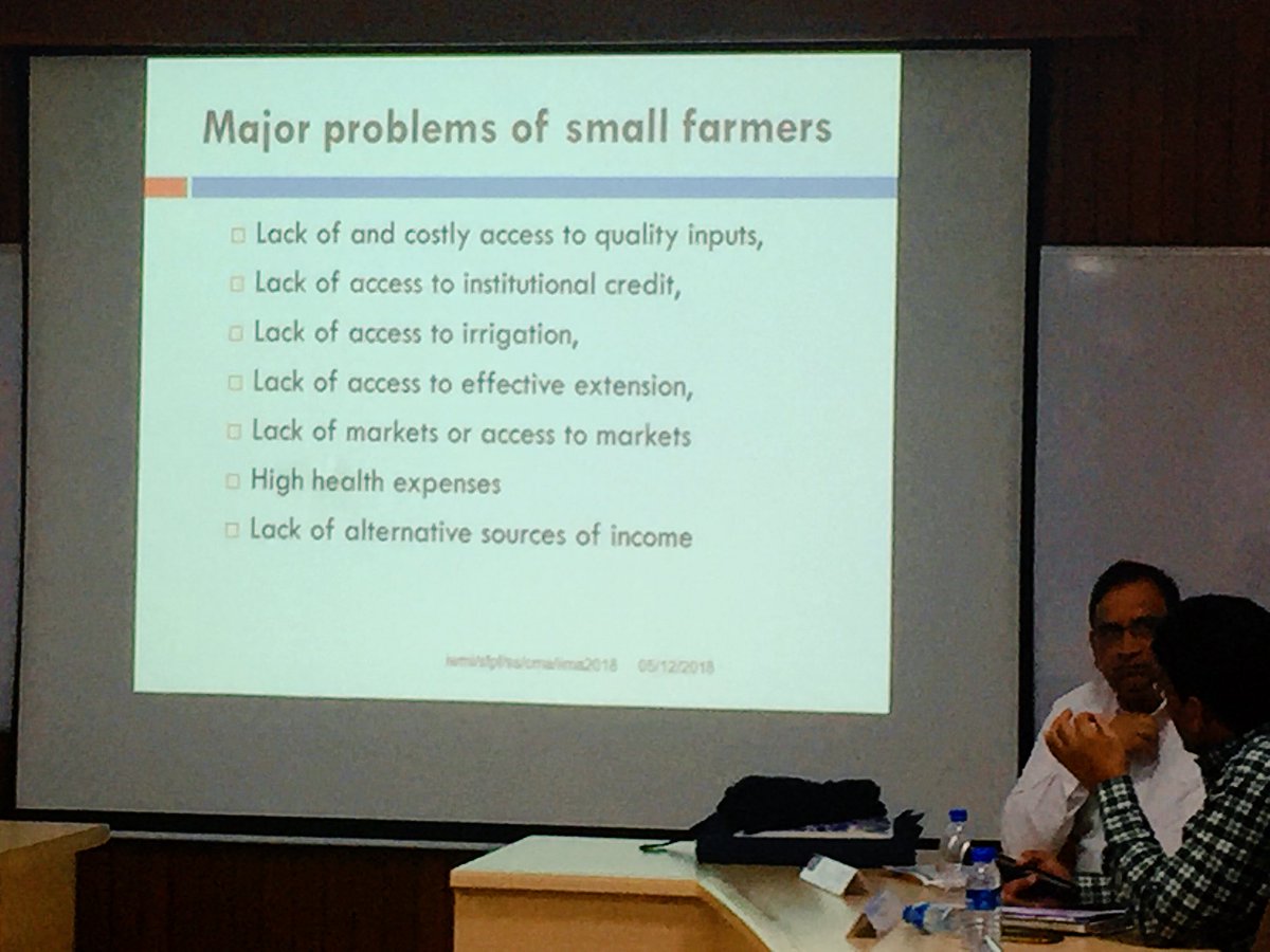 farahamds's tweet photo. Key note address from Sukpal Singh from IIM Ahmedabad talks about issues to address small producer viability. #SFPF #smallholder farmers #PM2018 @IWMI_ @tatatrusts https://t.co/E2i1X65jFr