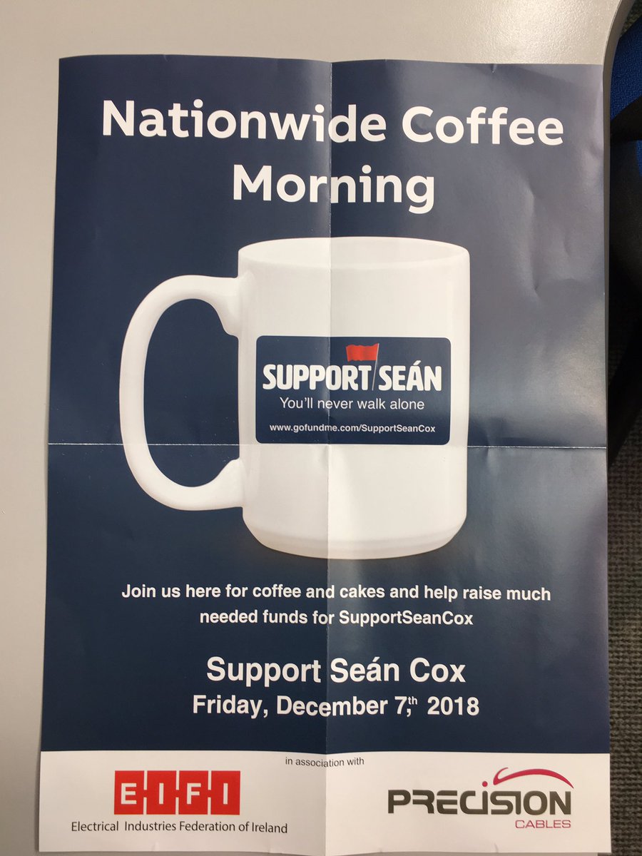 CSGL_ELECTRICAL's tweet photo. Don’t forget Friday 7th , call for a cuppa #electrician #Clare #local @LEOCountyClare @ClareCoCo #supportseancox #YNWA https://t.co/B0k6kWeyYZ