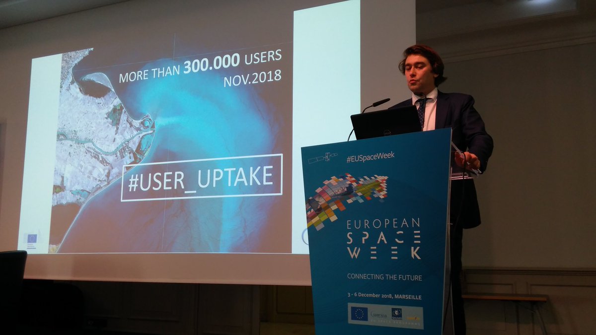 'With over 300,000 users, @CopernicusEU has succeeded far beyond expectations' Head of unit @EU_Growth Andreas Veispak #EUSpaceWeek