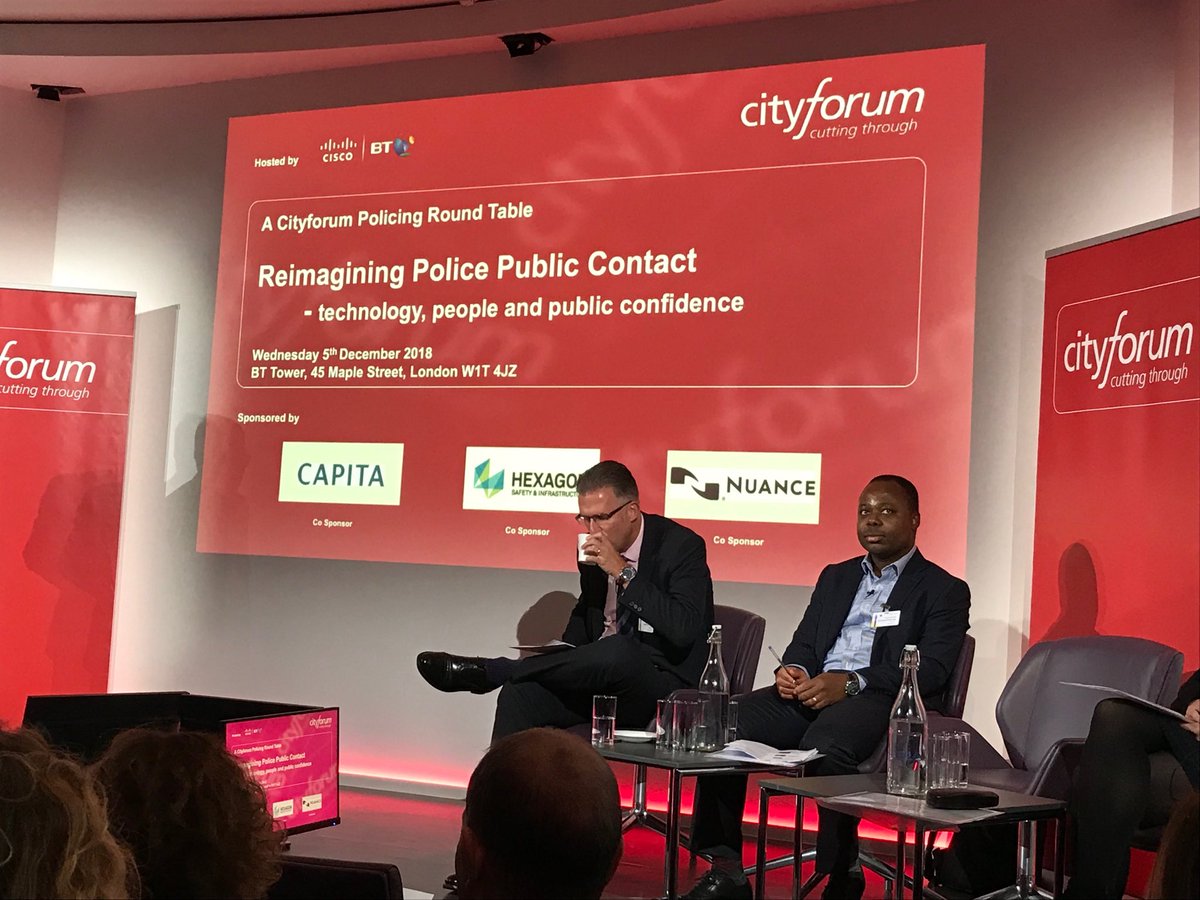 ⁦@HexagonSI_UK⁩ co sponsoring City Forum’s Police Public Contact at BT Tower today. Great speakers, interesting agenda, great turnout. Let’s see what happens.