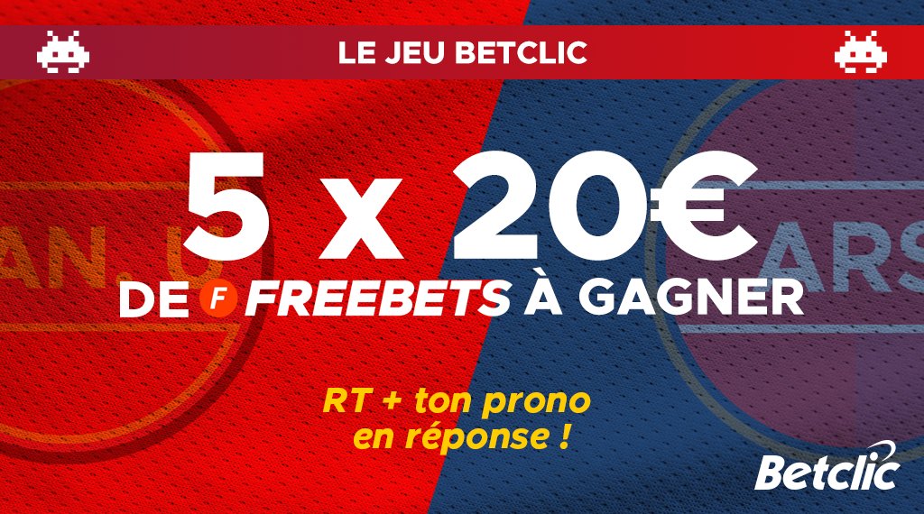 🥅 Quel joueur sera le 1er buteur de ce #MUNARS ?

🤑 5 x 20€ de freebets à gagner

Pour participer ➡ RT + ton prono en réponse

🗒 TAS le 06/12 // Fin du jeu le 05/12 à 21h