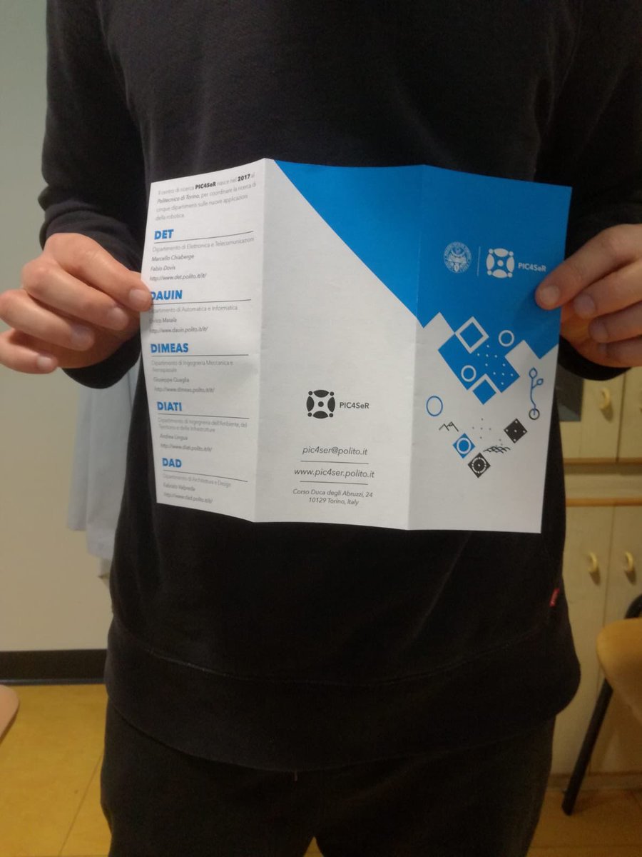 Today at the <a href="/PIC4SeR/">PIC4SeR</a> day the status of one year of work #Robotics #services #drones #wellbeing #SmartFarming #GNSS <a href="/PoliTOnews/">Politecnico di Torino</a>