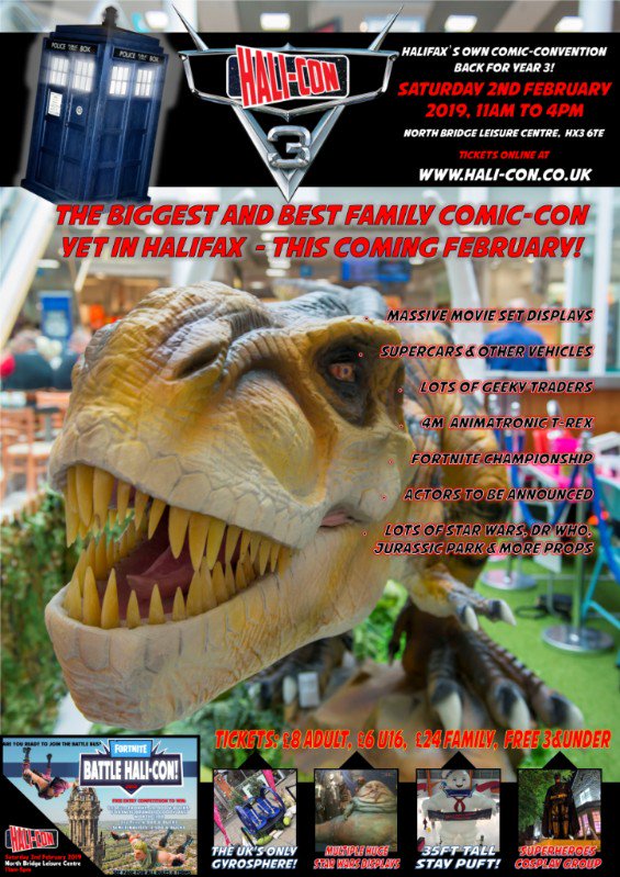 JurassicRexUK's tweet photo. Hali-Con 3: Guests announced! - https://t.co/B2Lf6cqaZH https://t.co/f4A7nqupKw