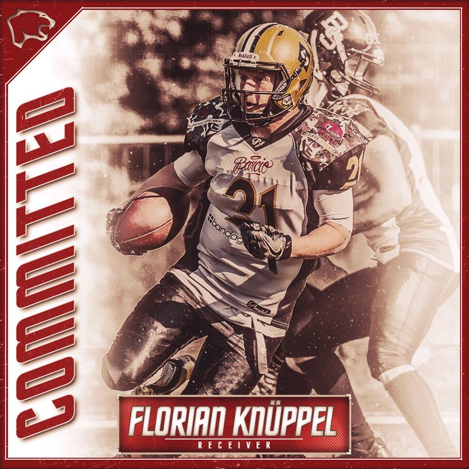 luebeckcougars's tweet photo. Florian Knüppel wechselt von sen Seals zu den Cougars!
#GFL #GFL2 #Luebeckfootball #Lübeck #Receiver #ranNFL #rannflsüchtig https://t.co/CoWxD9oeqd