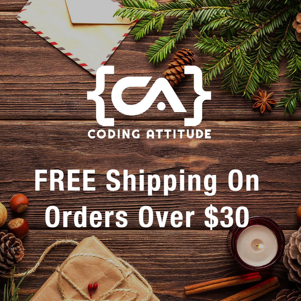 CodingAttitude's tweet image. Celebrating the Holiday spirit, we bring to you Free Shipping on All Orders Over $30
➡️ codingattitude.com
#coding #codinglife #codinghumor #programmingjokes #programminghumor