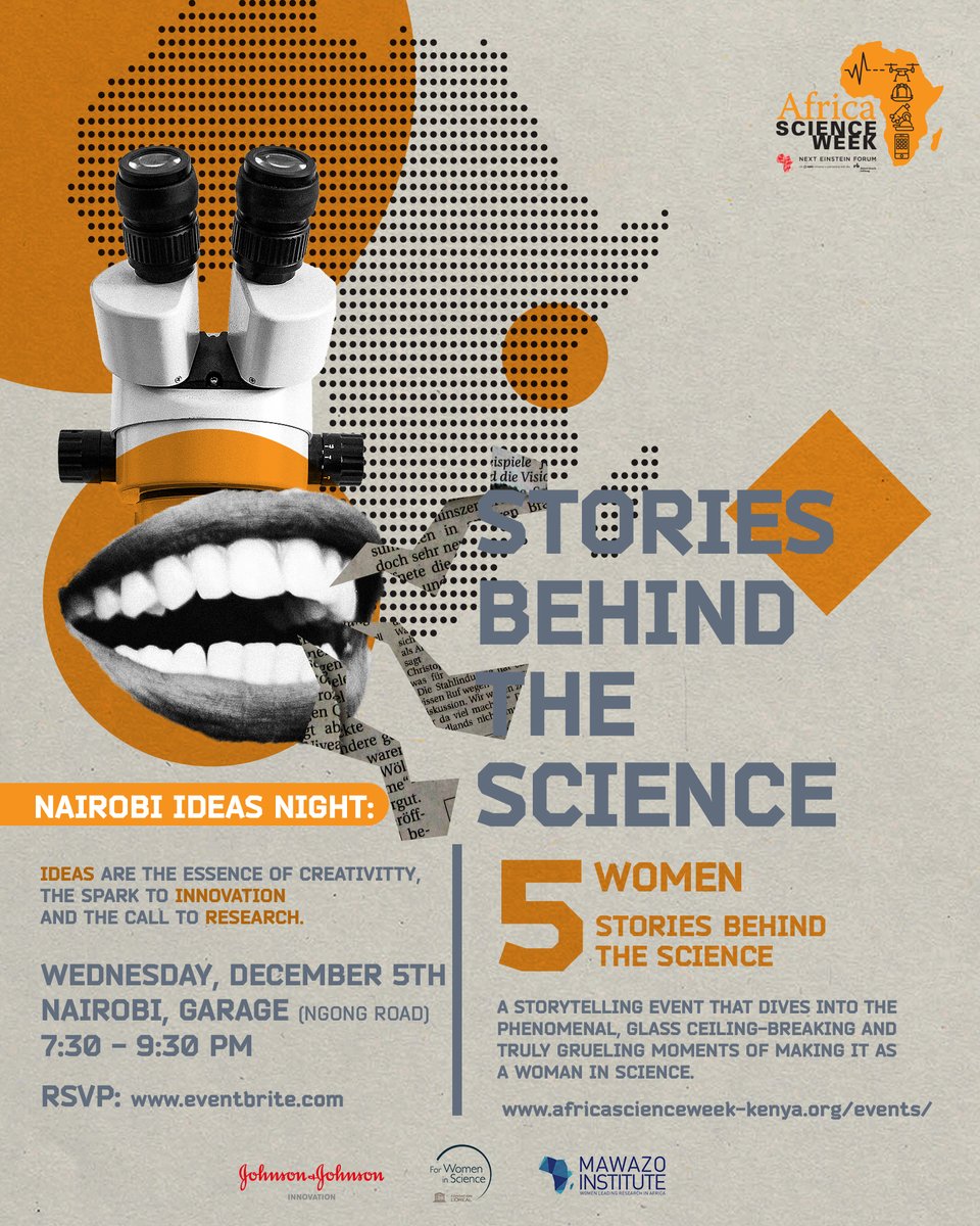 chao_mbogho's tweet image. Are you attending the sold-out Nairobi Ideas Night tonight? I look forward to meeting &amp;amp; interacting with you there. As part of the evening we will also narrate some of our personal stories behind our Science. 
 #ASWeek @JNJInnovation @MawazoInstitute @NextEinsteinFor