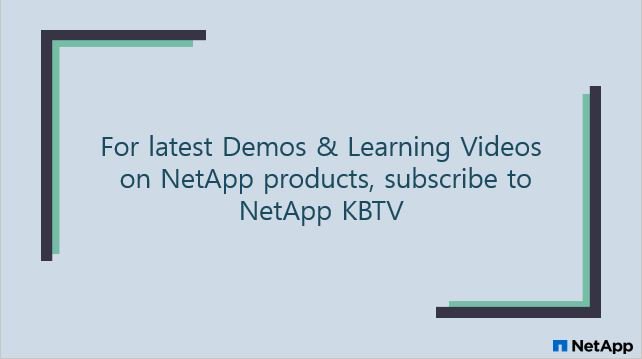 NetAppAssist's tweet photo. Subscribe to #NetAppKBTV: https://t.co/ZAzrmI1Fbd https://t.co/aMjGUaklHE