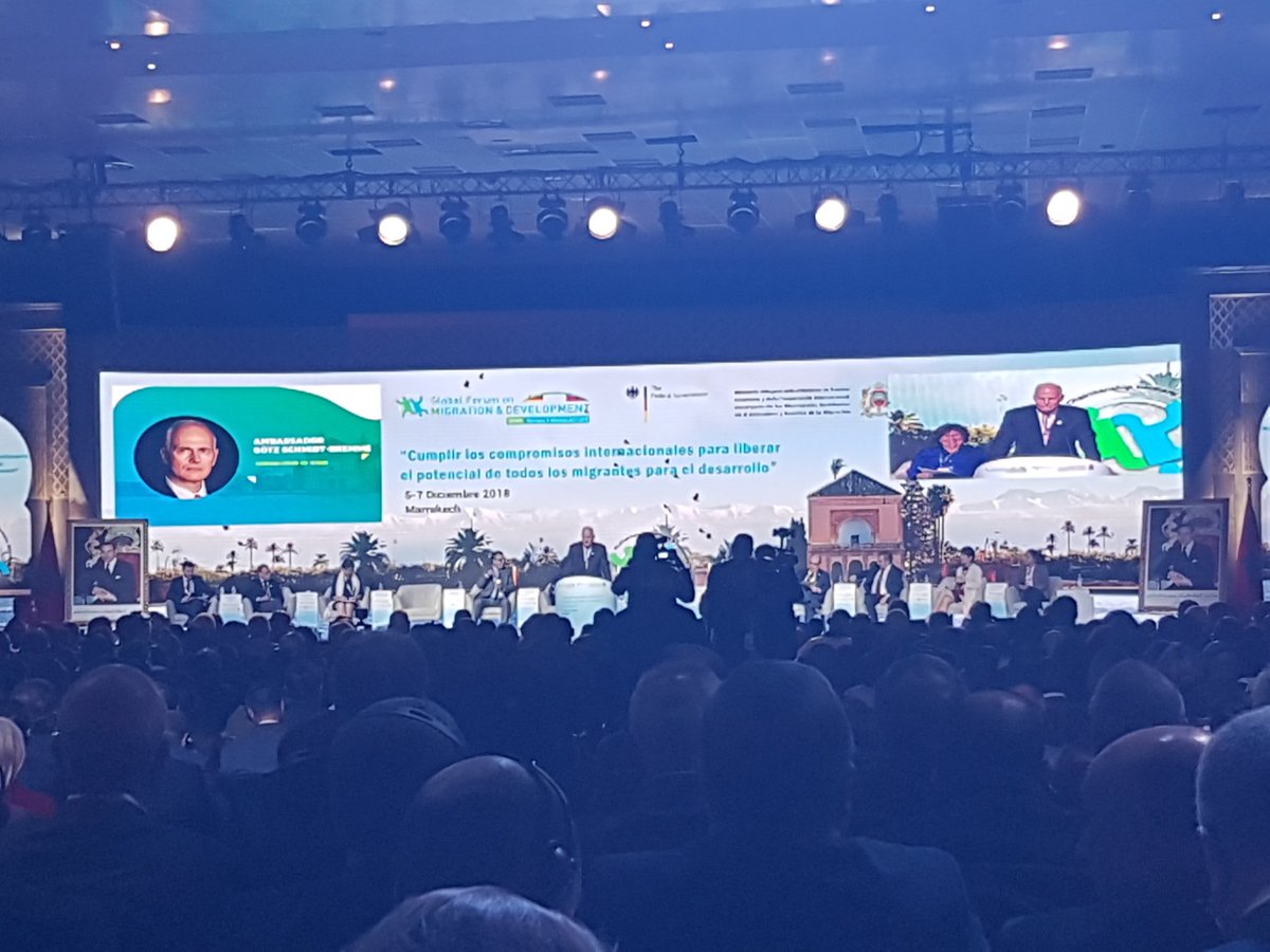 GLAC2018's tweet photo. Honoured & excited to be part of #GFMD Summit opening with Ambassador Schmidt-Bremme, and to represent our #MigrationLab > (https://t.co/kM0RZACWGu), part of #Germany's contribution to #migration & #development. #migrationspakt @AuswaertigesAmt @HeikoMaas @BMZ_Bund @GFMDprocess https://t.co/k26KvyLmey