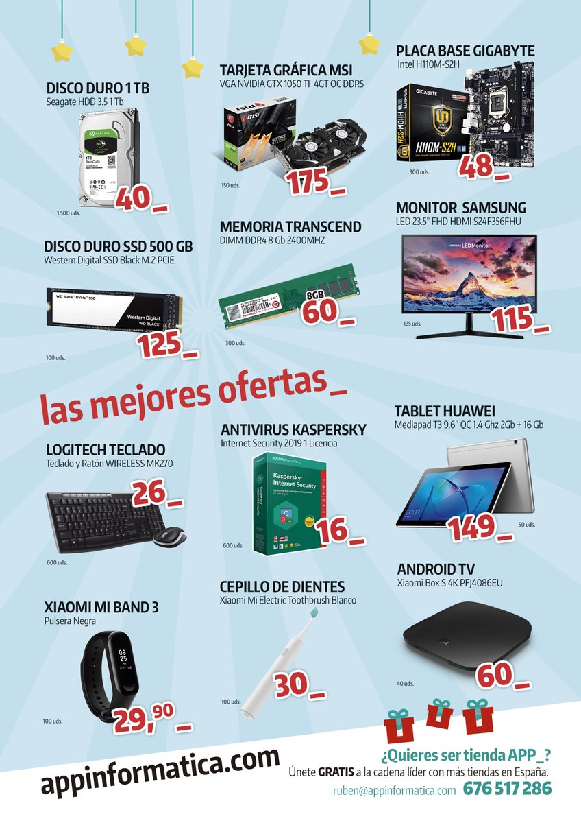 appmanises's tweet photo. 🤶🎤Hoy es 5⃣ de diciembre fun, fun, fun 🎅🎧
En #AppManises recibimos la #Navidad🎄con villancicos y con las mejores ofertas del mercado informático.
Lo mejor al mejor precio, en #Socarranet, tu #App en #Manises 🎁🎀🛍️
#ofertasdiciembre #preciosespeciales #Navidad2018 https://t.co/0TBQIq2Fjm
