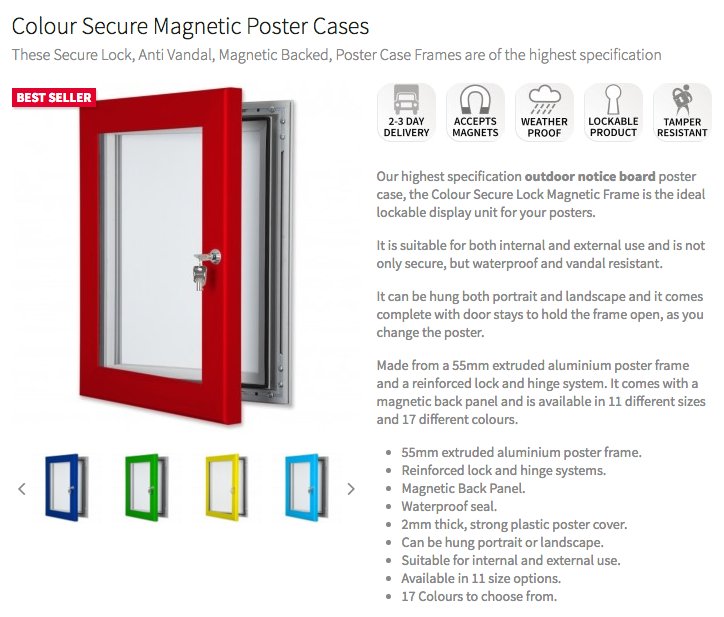 Red17_'s tweet image. Wow! Our highest specification outdoor notice board the Colour Secure Magnetic Poster Case just got #PriceSlashed | bit.ly/2CQNShr