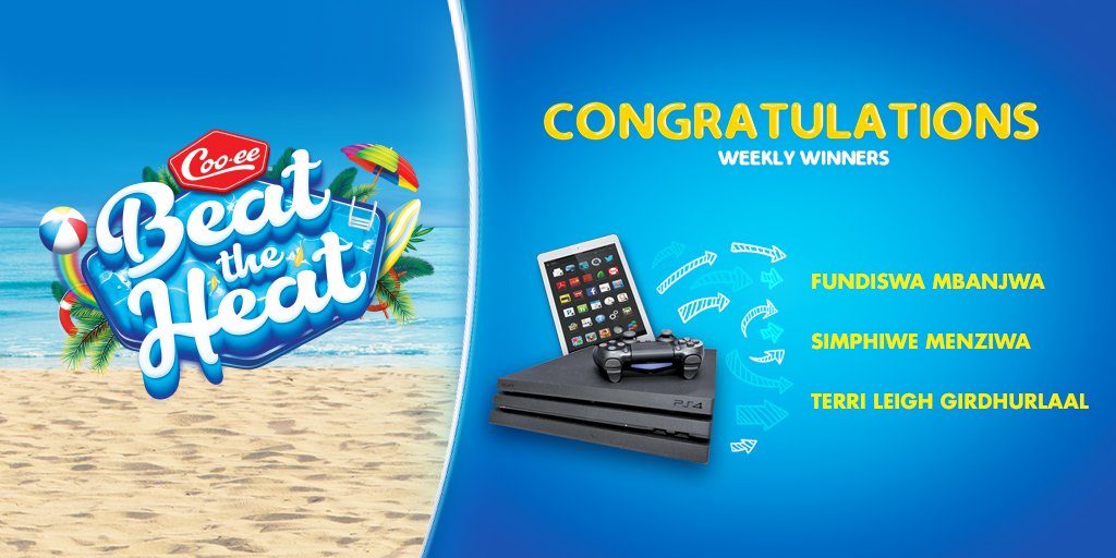 cooeesoftdrinks's tweet photo. Congratulations to the following winners who have won in our weekly Beat the Heat competition. Keep entering to increase your chances of winning #BeatTheHeat https://t.co/6azzT2F82Q
