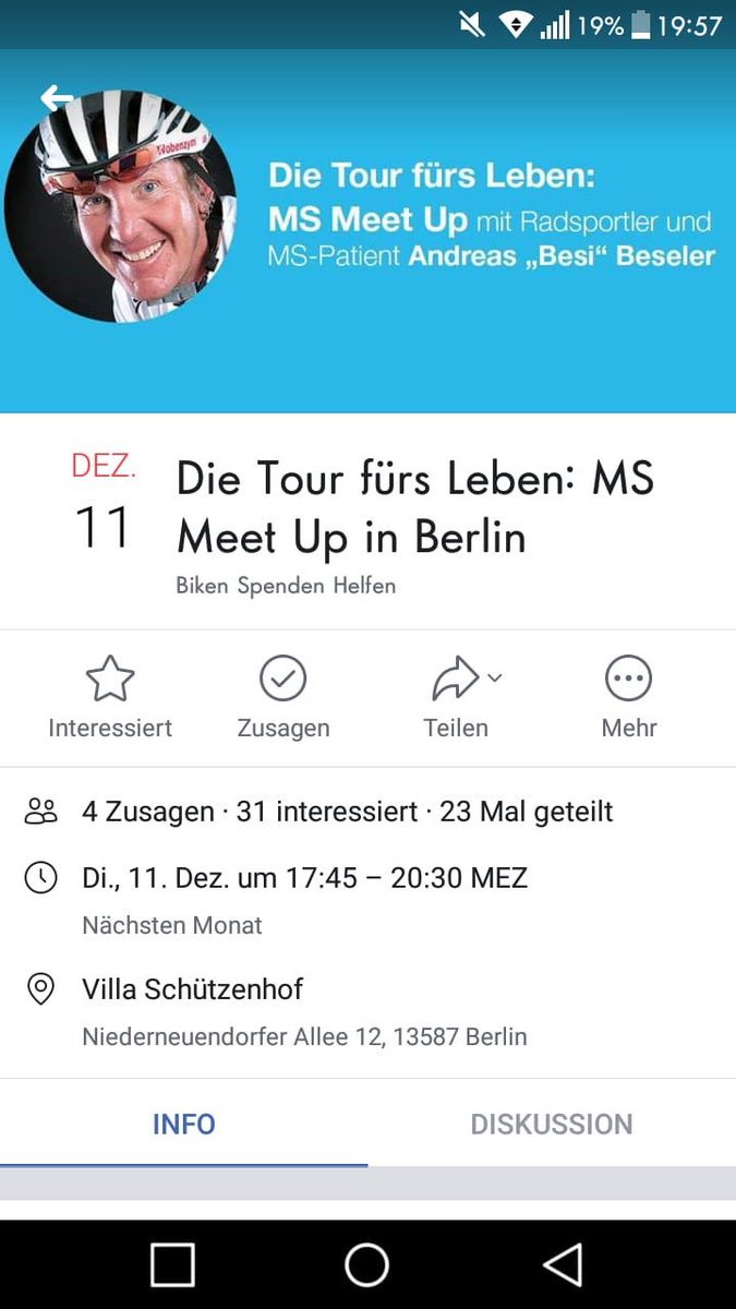 RadStatt's tweet photo. BERLIN, 11.12.2018! Am kommenden Dienstag könnt Ihr mich auf dem MS Meet Up in Berlin treffen u. mit mir diskutieren. EINTRITT IST FREI! Gerne könnt ihr auch eine Begleitperson mitbringen. https://t.co/ImPzCcQkS0 … #besiandfriends #radstattrollstuhl #mylan https://t.co/qTOEdDwhmp