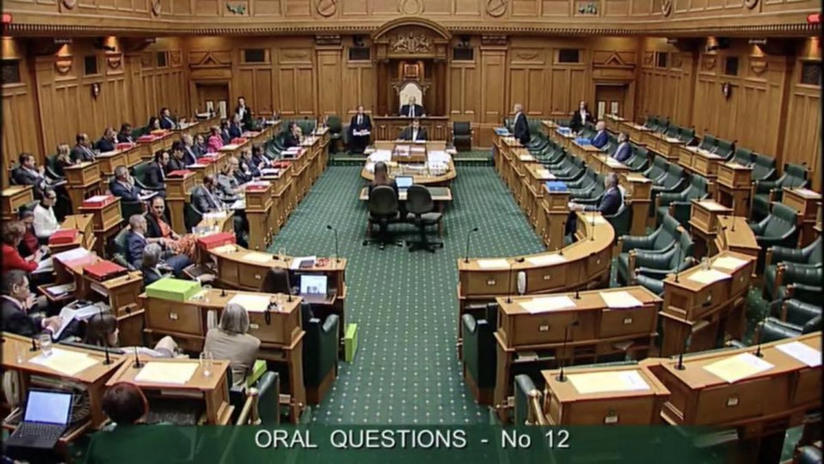 MarjaLubeck's tweet photo. Received this DM I thought was quite funny. “These seats, in the picture, show a more accurate representation of who is and isn't working for, and representing New Zealanders. A reflection of what National is doing for us. Not being there at all. Empty air.” https://t.co/XOQbSuu9J1