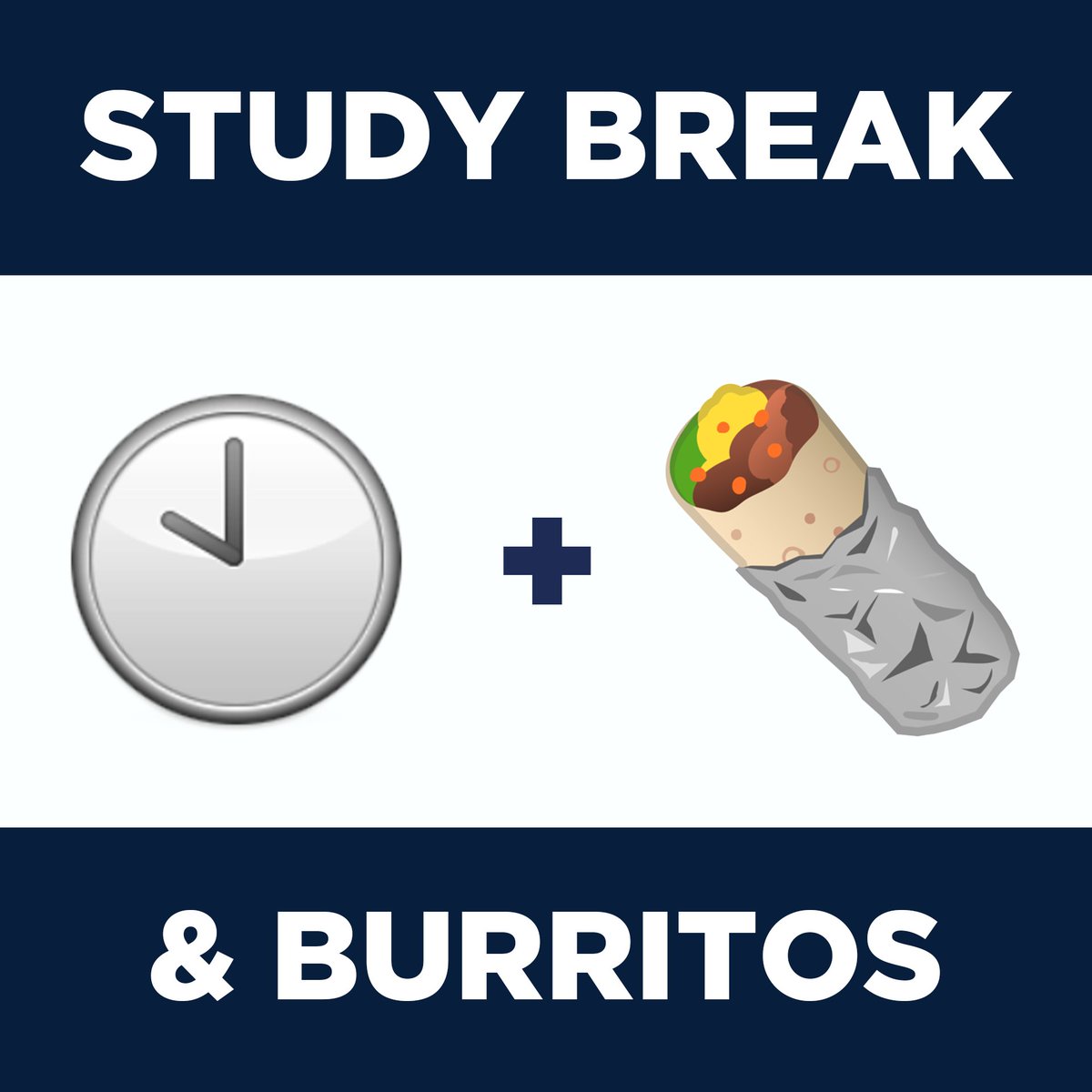 TCDCU's tweet photo. 🌯 STUDY BREAK &amp; BURRITOS 🌯

Bored in the Berkeley? Had it with the Hamilton?
Join us this Thursday evening for some burritos and quality company!  We'll be meeting at Front arch at 7pm and walking over to Boojum on George's Street.

C U there!!
#tcdcu #trinitysocieties #study https://t.co/9syVezX6Uz
