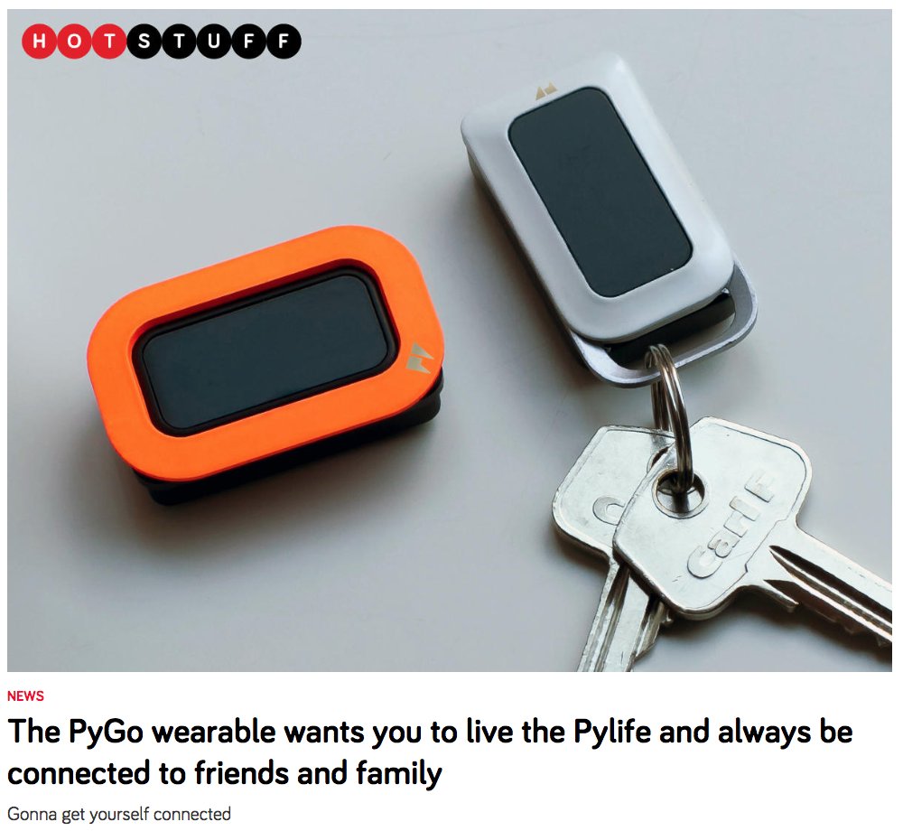 SGWirelessIoT's tweet image. in case you missed it: Pylife &amp;amp; #PyGo features on @StuffTV as "HOT STUFF"tinyurl.com/y9n3sucz 
Christmas present for someone perhaps? #Pylife #LIVEIT #GOINVENT #IoT Get yours on @kickstarter tinyurl.com/pylifeandpygo