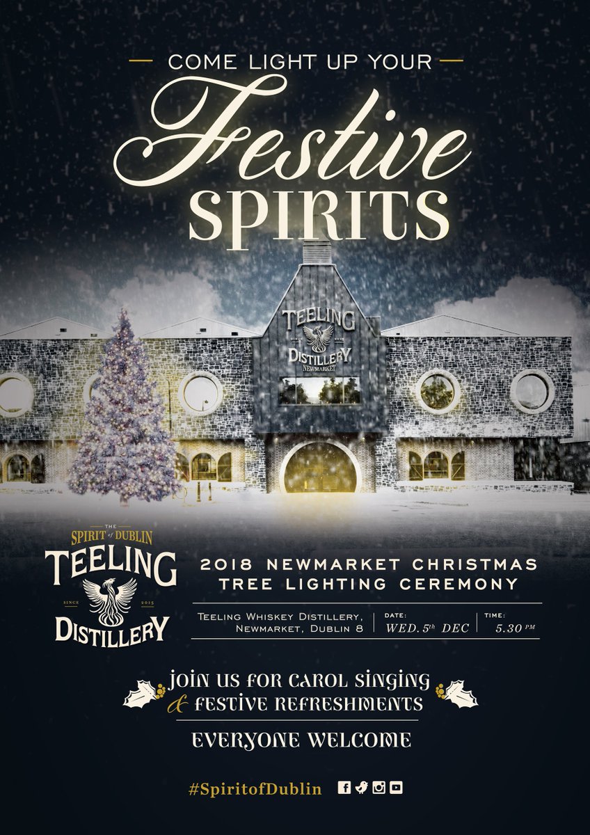 TeelingWhiskey's tweet image. Tonight's the night! We'll be lighting up your festive spirits with our Newmarket Tree Lighting Ceremony with Christmas carols &amp;amp; festive treats for all the fam! See you all at 5:30pm! #SpiritofDublin