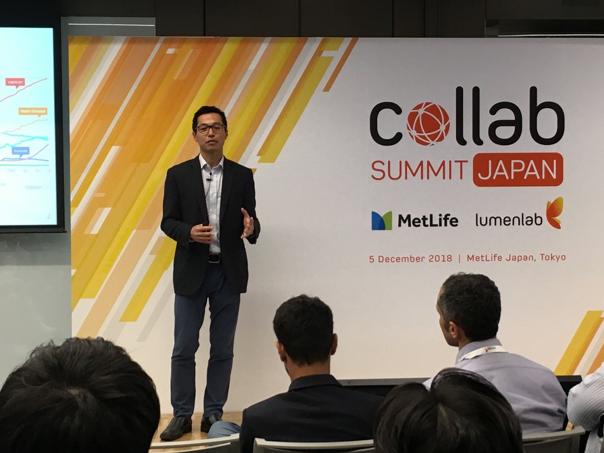 lumenlabsg's tweet photo. The #collabJP Summit closed with the second round of pitches by collab #finalists: @myKnowtions Research, @Color, and @CUBEGlobal .See you tomorrow at the Demo Day - the Finale of collab 4.0. Stay tuned to find out who will win a JPY 10 million contract with @MetLife Japan. https://t.co/QrQBC3PdwA