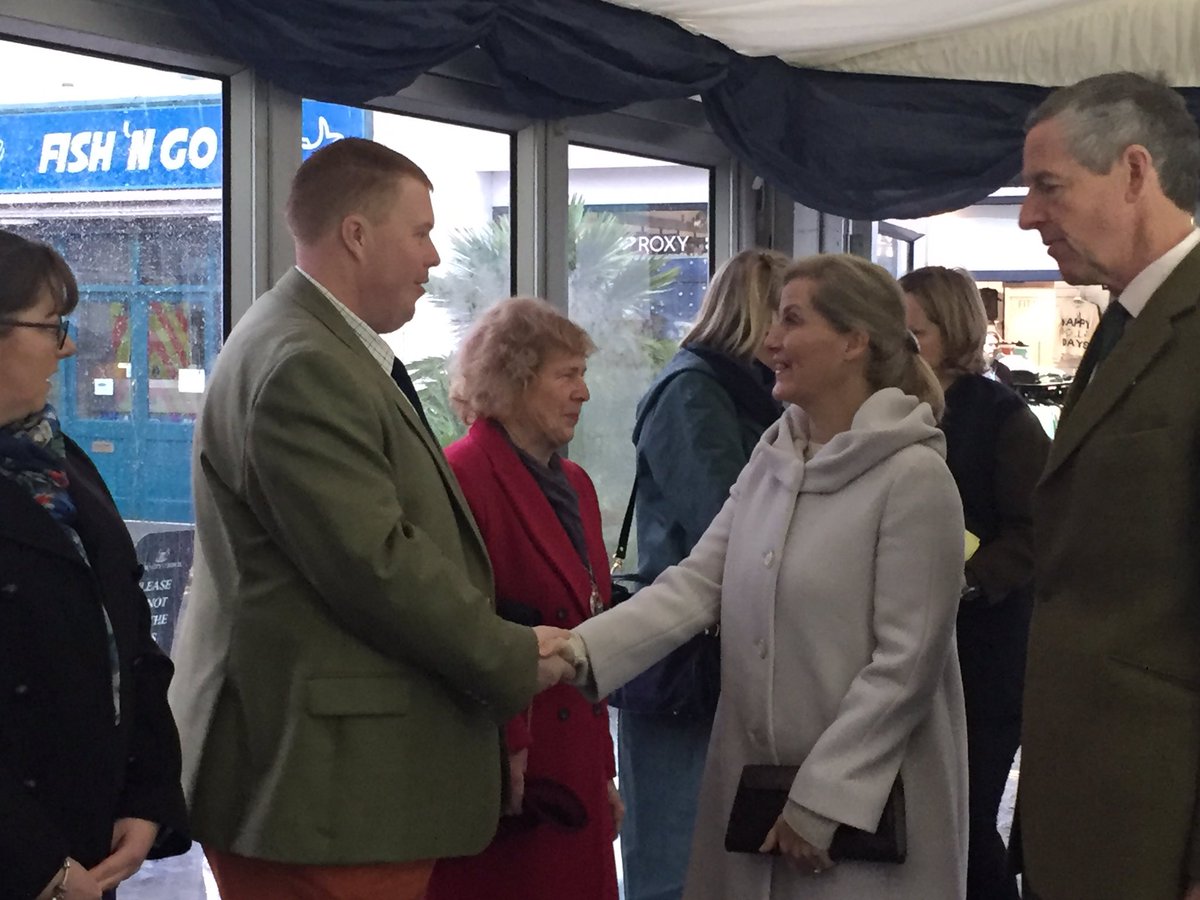 cornwall_ll's tweet photo. HRH The Countess of Wessex arrives at Lemon Quay to visit te Truro Primestock Show in her role as President https://t.co/SVQ6tguI4e