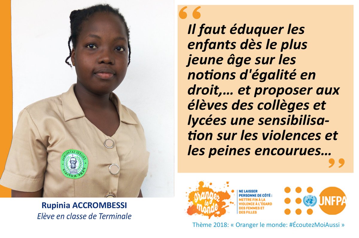 unfpa_benin's tweet photo. Ecouter moi aussi! Il est temps d’agir pour lutter contre les violences contre les femmes et les filles #HearMeToo #shedecides https://t.co/At1Zwi9imQ