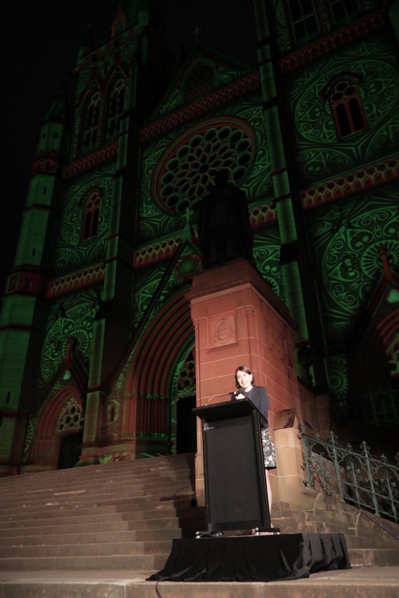 GladysB's tweet photo. Turning on the lights at St Mary’s Cathedral tonight. Lovely 😊 seeing them up during this time of year. #lightsofchristmas #loc18 https://t.co/WfhCjS4amr