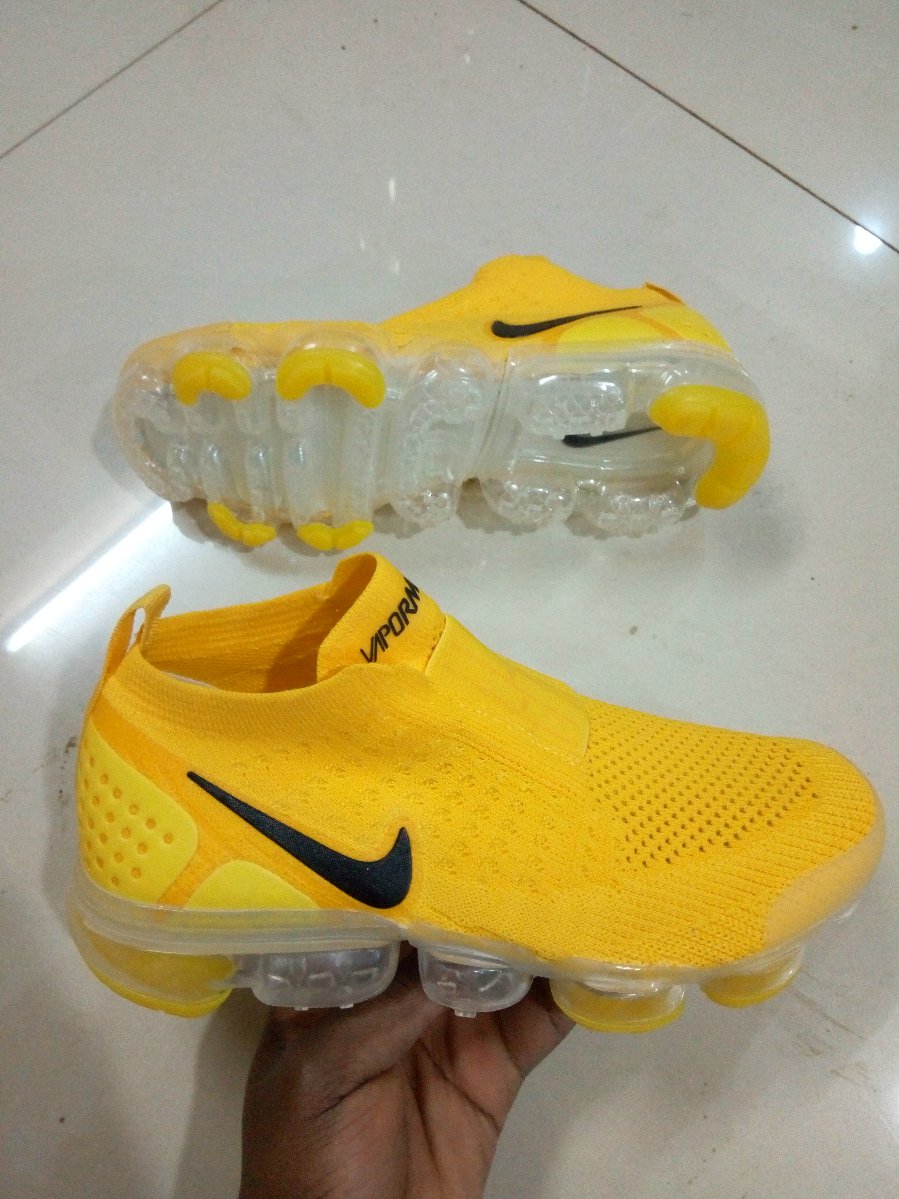 yellow vapormax no laces