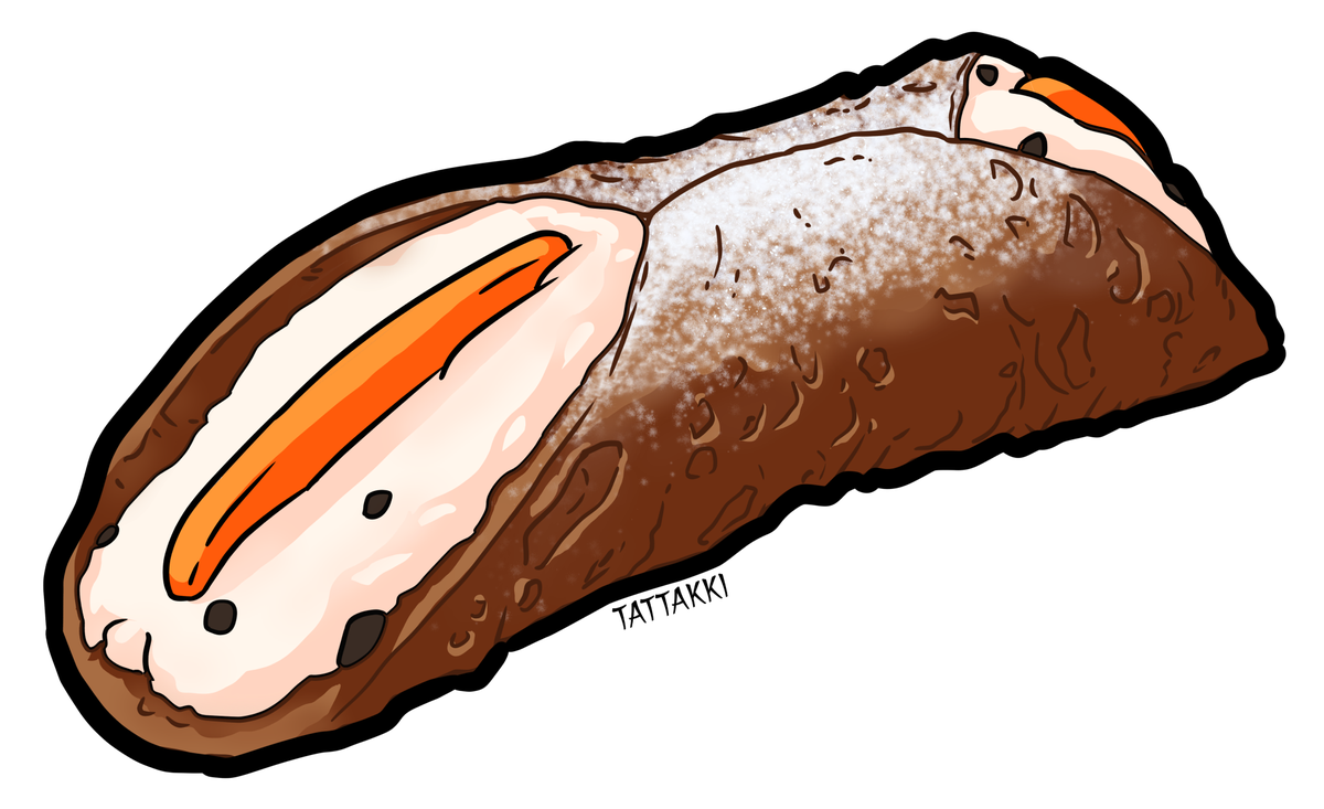 tattakki's tweet photo. #cannolo #sticker. U HUNGRY? https://t.co/qI2Y033fl0