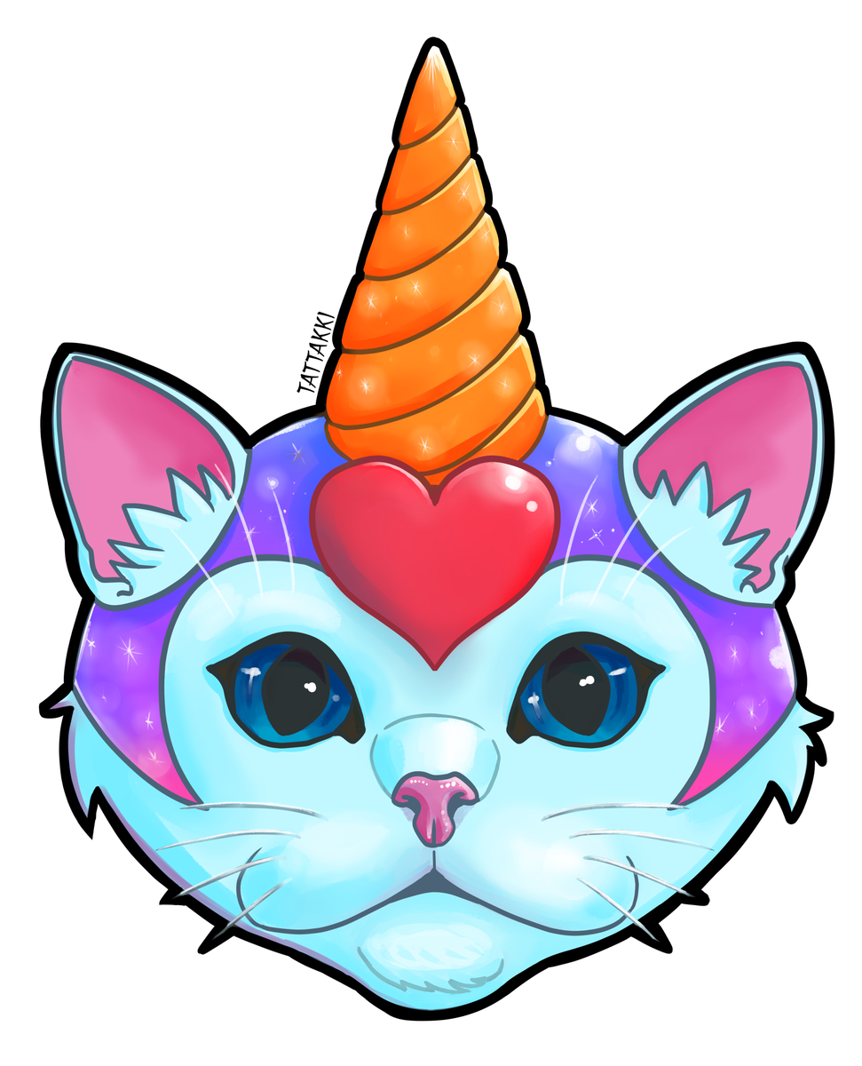 tattakki's tweet photo. Meowgnific! #cat #unicorn #sticker https://t.co/W2SlEecOBr