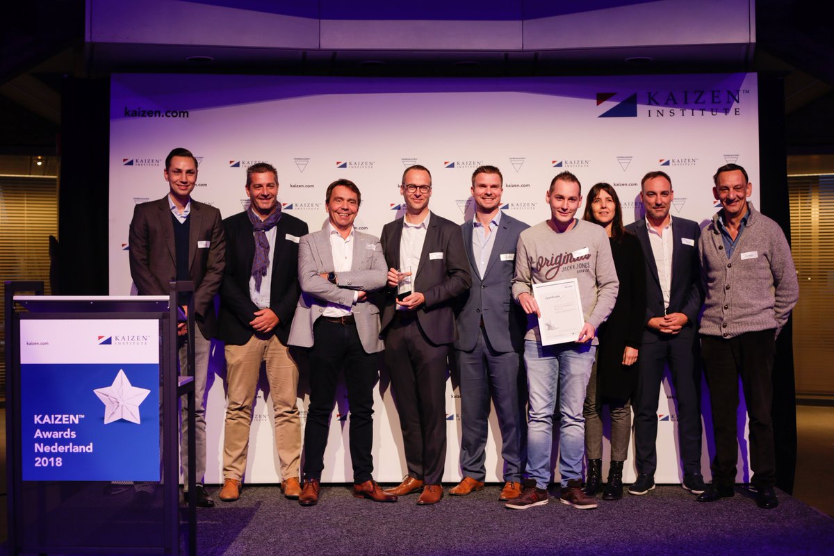 JulienSterk's tweet photo. De winnaar van de Masaaki Imai Award 2018 is Dätwyler Pharma Packaging Belgium! Deze Award wordt toegekend aan de organisatie die de snelste groei in alle facetten van de Kaizen-principes heeft laten zien oftewel de meest veelbelovende organisatie voor de komende jaren. https://t.co/ww5rXx7kfg