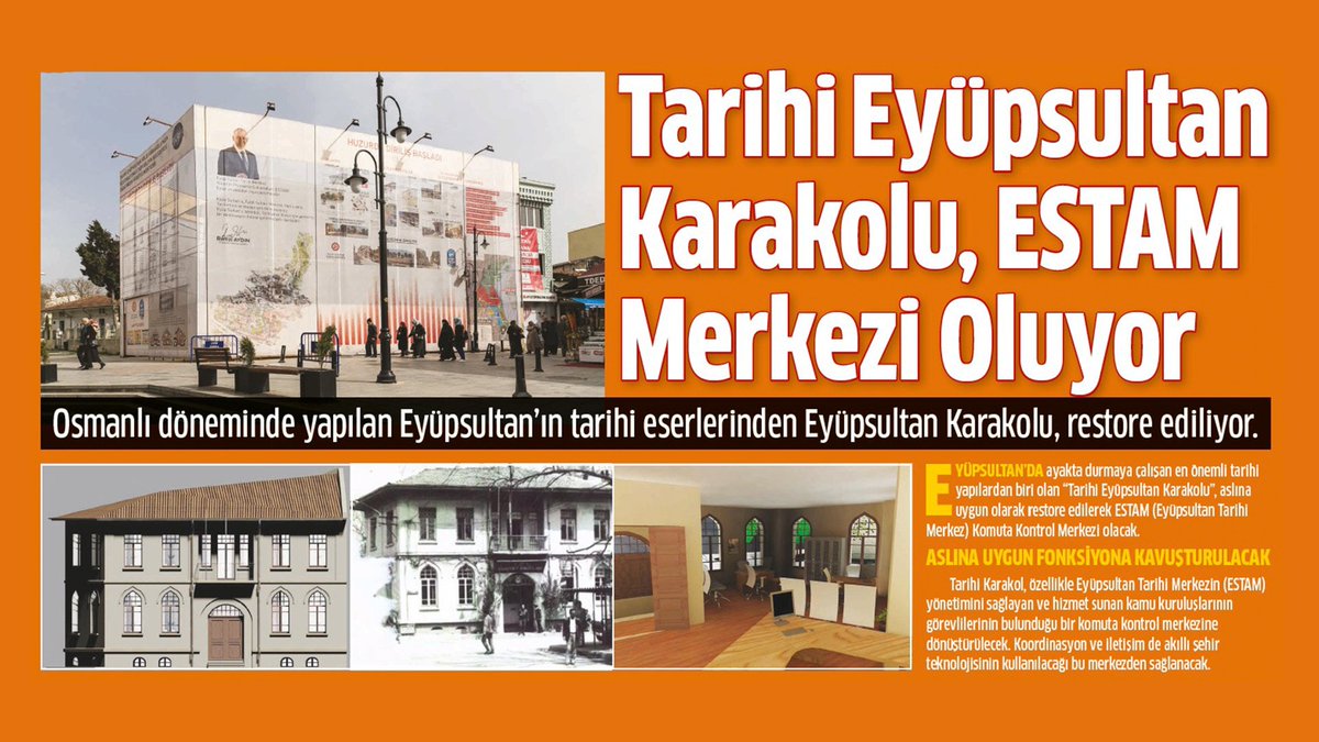 eyupbelediyesi's tweet photo. Osmanlı döneminde yapılan Eyüpsultan’ın tarihi eserlerinden Eyüpsultan Karakolu, restore edilerek #ESTAM merkezi oluyor. #EyüpsultanAşkıyla çalışmaya devam ediyoruz. https://t.co/5Uc8KhaM8H