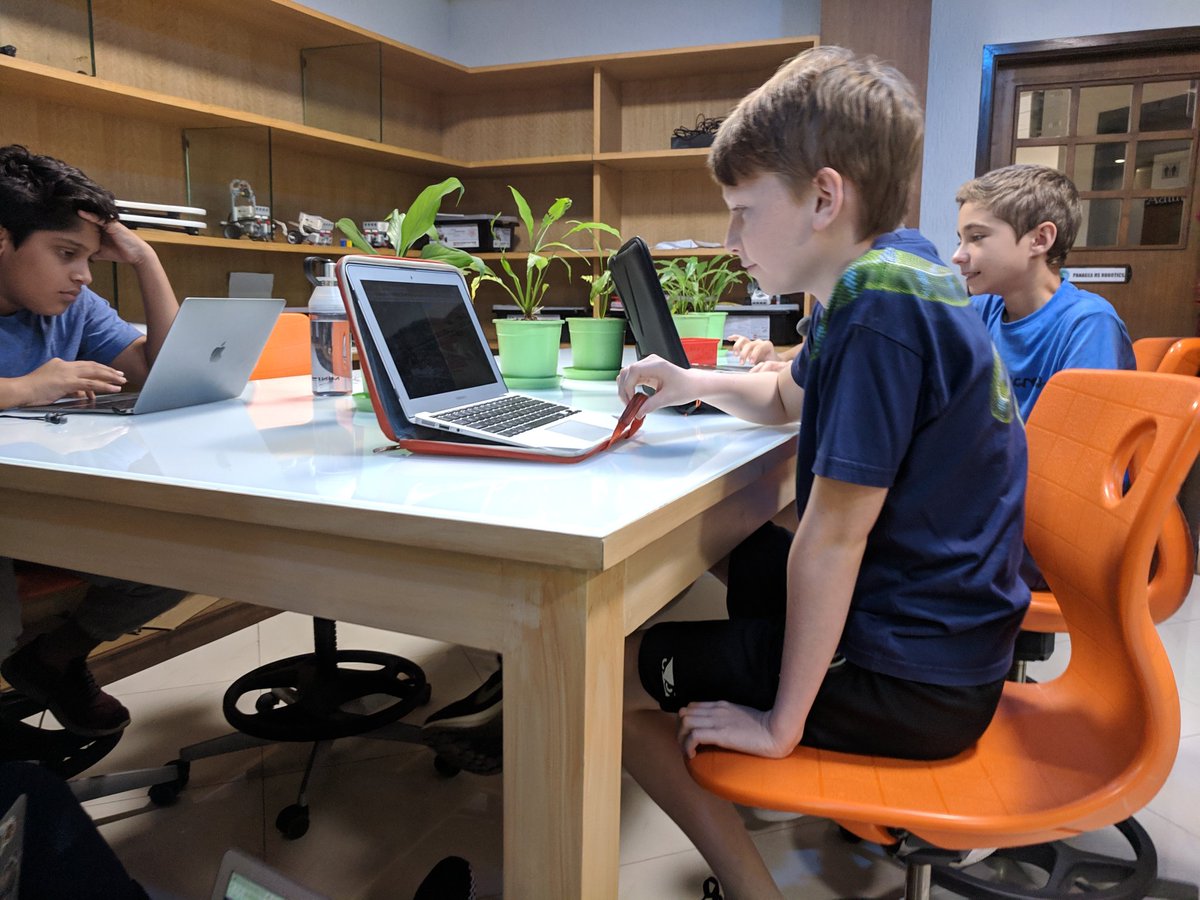 LandonMcLain's tweet image. Another awesome day of coding with @ASBIndia 6th, 7th, and 8th graders using @cospaces_edu! #computerscienceweek #HourofCode @alexrajohnson @EW_Teach @CaseyFaulknall