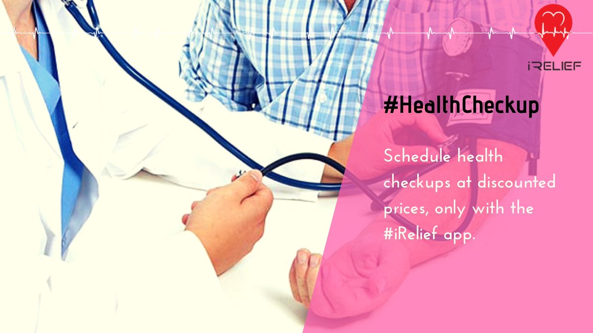 iReliefServices's tweet photo. Visiting a clinic for health checkups is out, "Home Health Checkups" are in!!!!
Schedule health checkups at highly discounted prices. Download the #iRelief app now: https://t.co/UReEqGuHma
#homecare #HealthCheckupAtHome #LabTestsAtHome https://t.co/7MBpKBl4VK