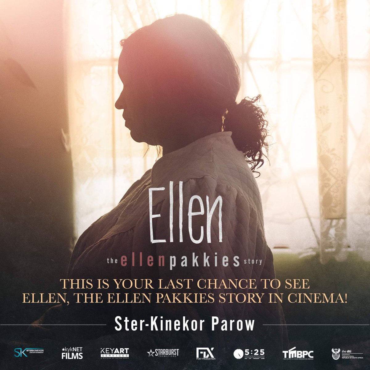 This is your last &amp; final chance to see Ellen, #TheEllenPakkiesStory in cinema! 

Showing NOW at <a href="/sterkinekor/">Ster-Kinekor</a> PAROW only!

Visit Ster-Kinekor Parow or make your booking here: bit.ly/2PiGj4F

#EllenPakkies #TheEllenPakkiesStory